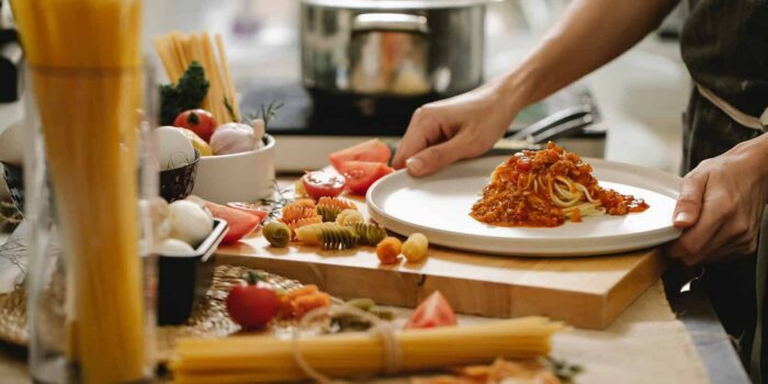 Authentic Italian pasta prepared using traditional ingredients and techniques